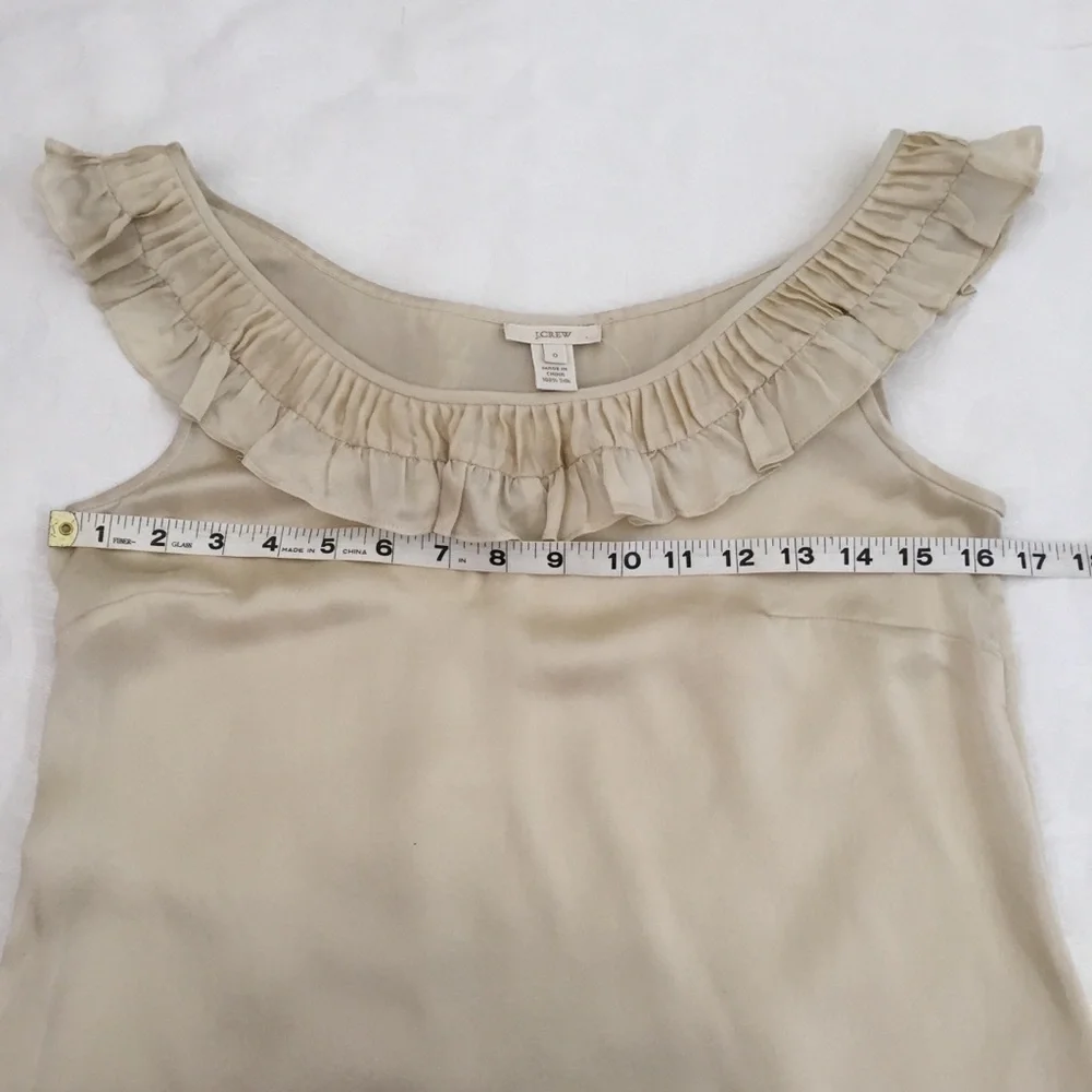 J. Crew ruffle silk top